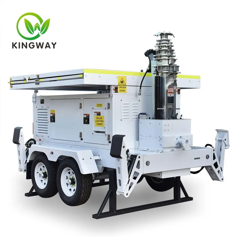 Hydraulic Stabilizing Leg Solar Light Tower For Construction Machinery