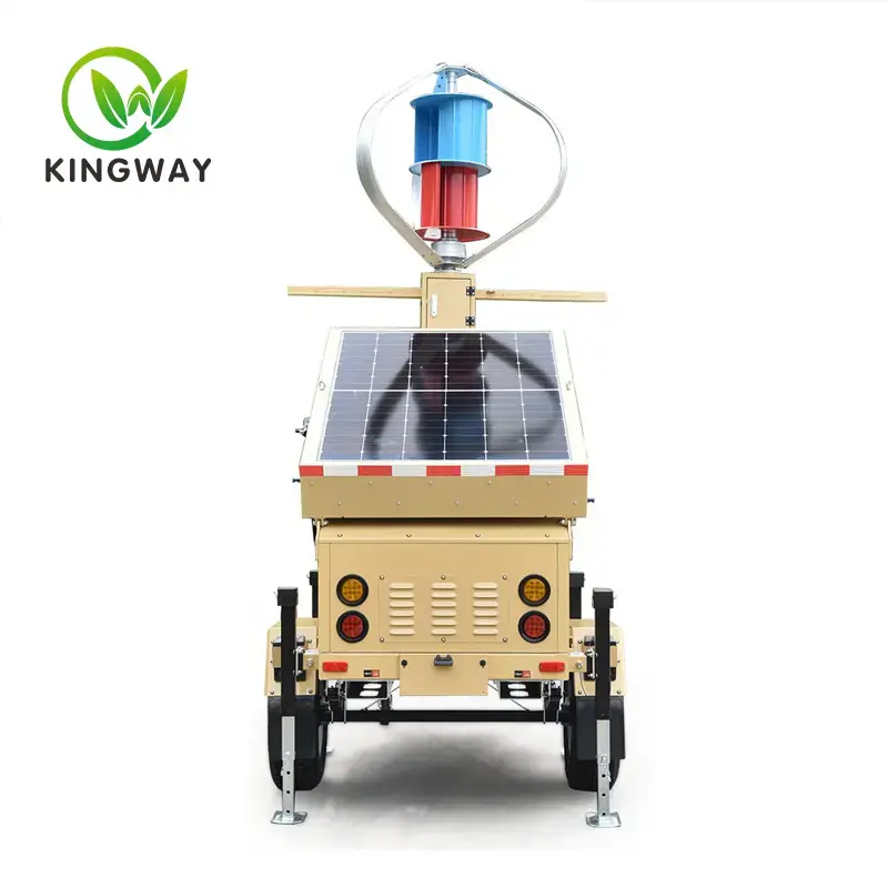 How does the mobile solar lighting lighthouse complete energy storage