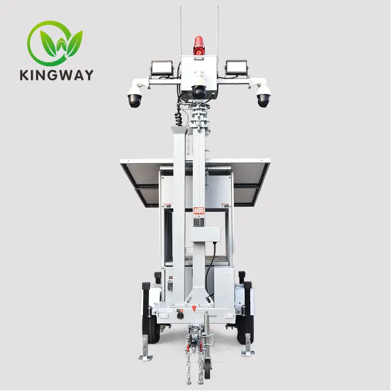 Mobile Surveillance Trailer Solar with CCTV Camera and speaker  KWST-600S-2