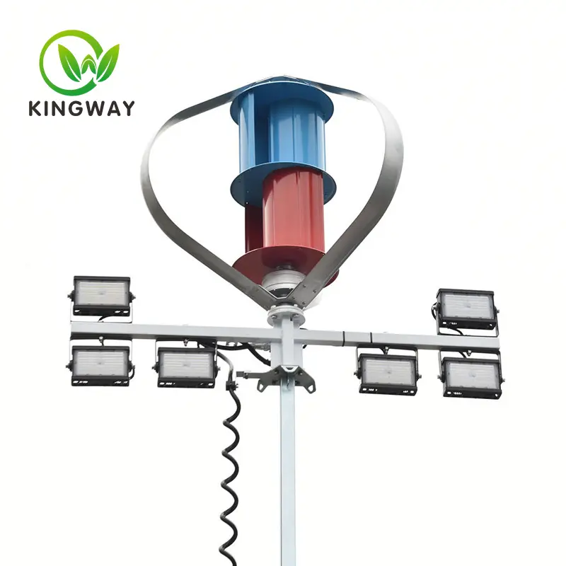 Hybrid Wind Powered solar light tower  (5)e80