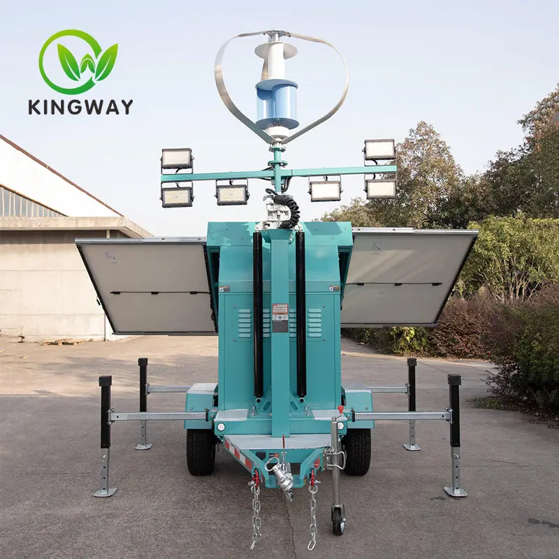 Green energy mobile 0 emissions wind turbo solar light tower  (6)yp7