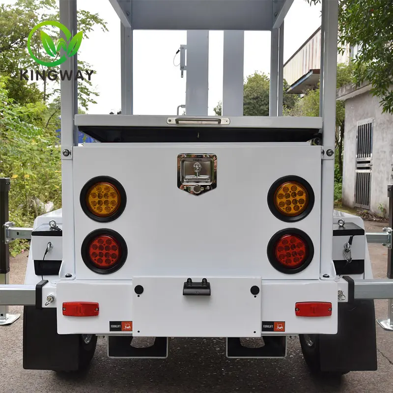 Mobile Surveillance Trailer Solar with 7M Manual Mast  KWST-600S-1