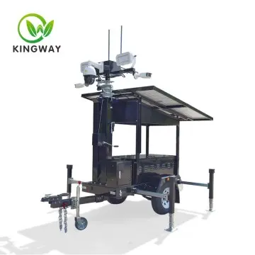 Mobile Surveillance Trailer Solar CCTV light to...
