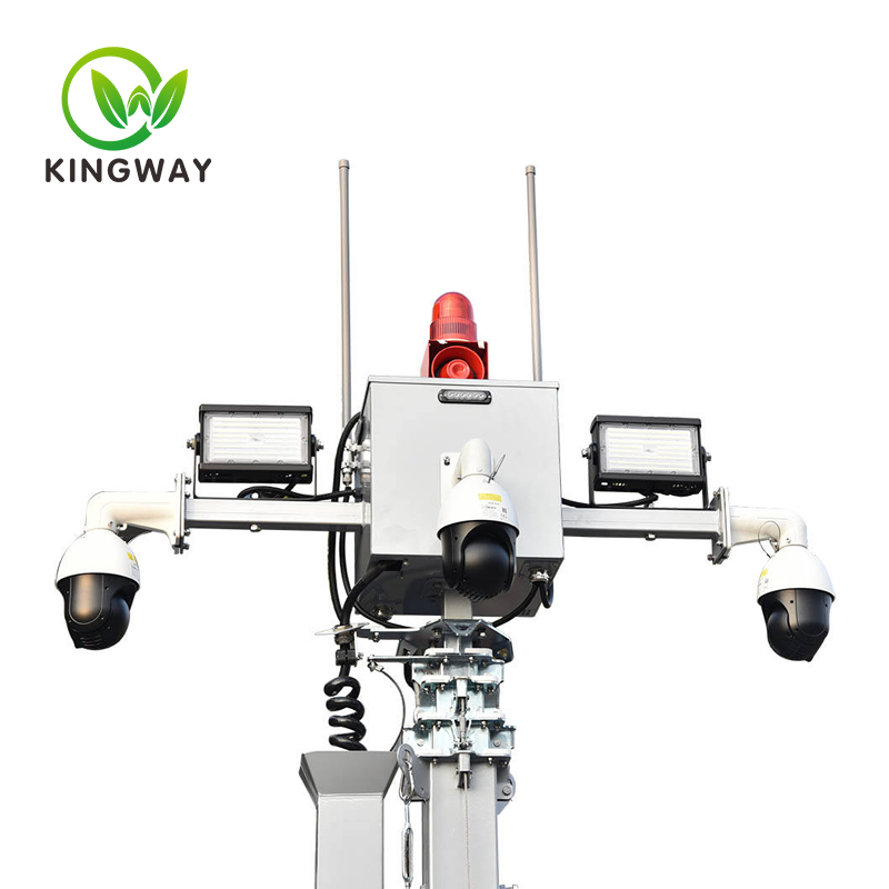 Mobile Surveillance Trailer Solar with CCTV Camera and speaker  KWST-600S-2