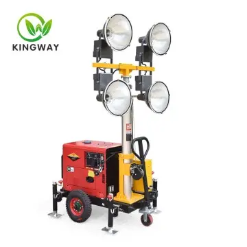 KWGT-1600 Mobile Portable Telescopic Mast 5kw Diesel Light Tower