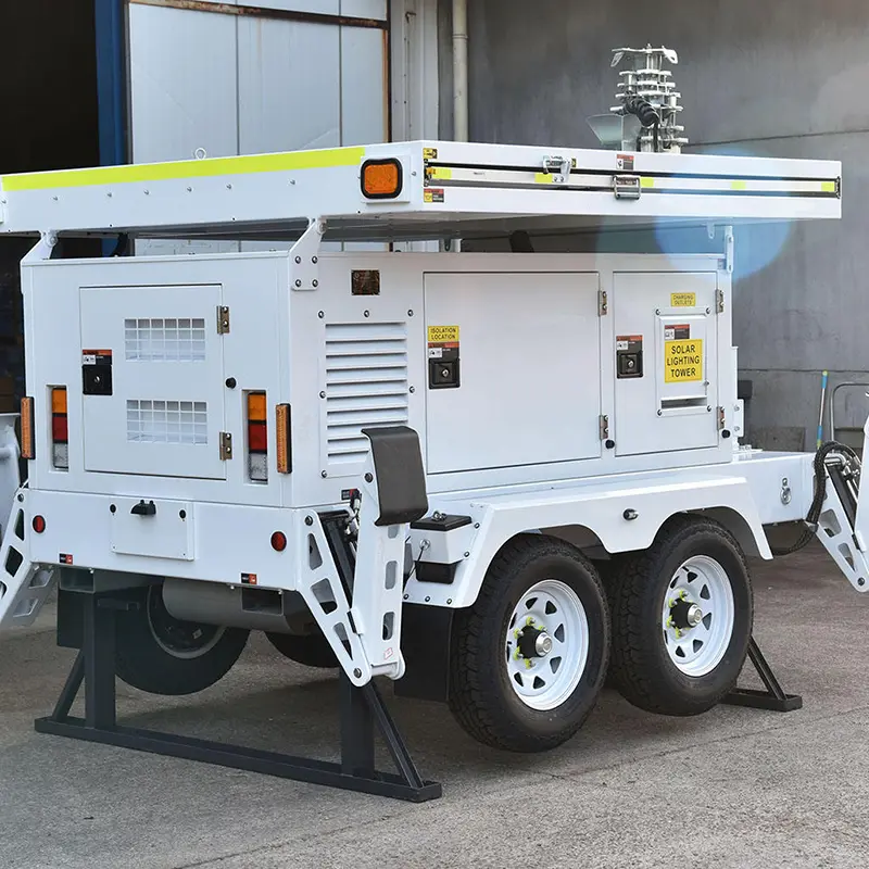 Hydraulic Stabilizing Leg Solar Light Tower For Construction Machinery (2)j4e