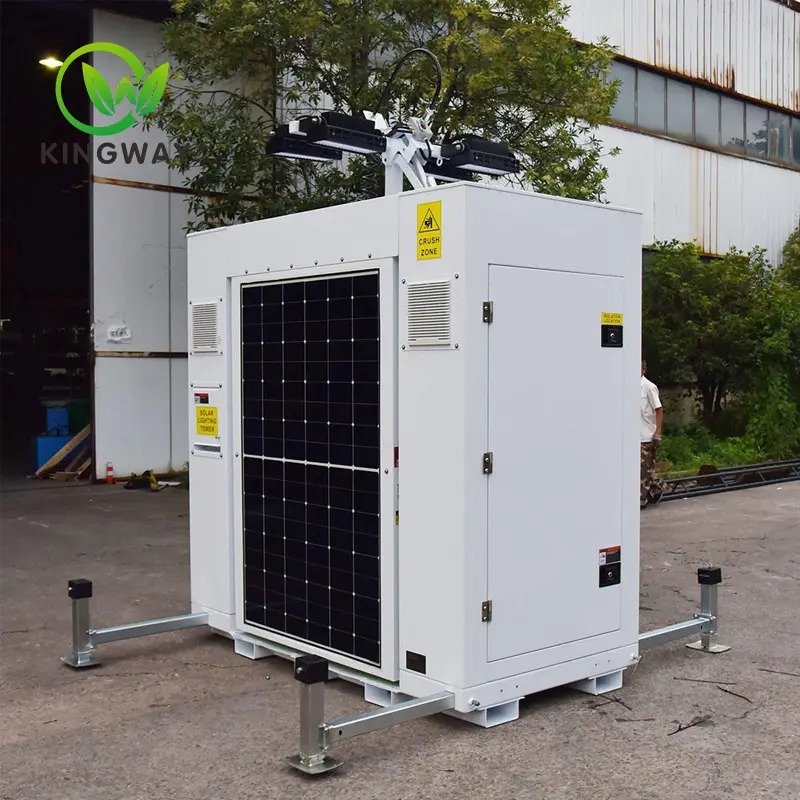 Square vertical solar energy storage light tower