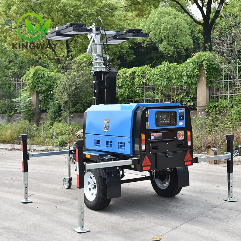 8KW Mobile diesel generator light tower with LED light.jpg